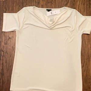 Drape Neck, short sleeved Blouse